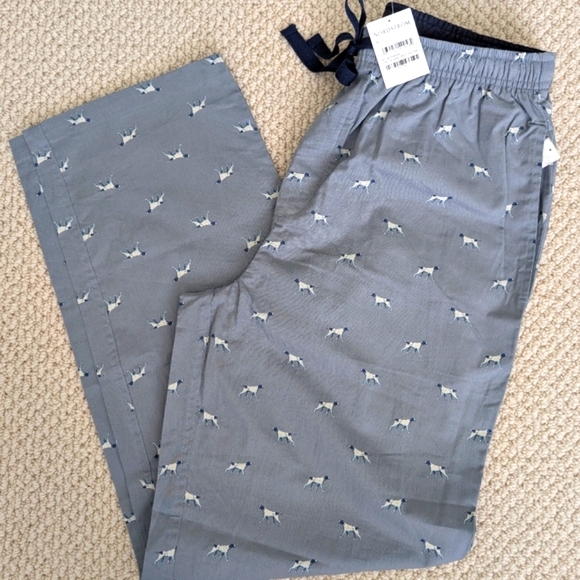 Nordstrom Mens Shop PJ Pajama Pants Bottom L English German Pointer Hunting Dog - Picture 1 of 11